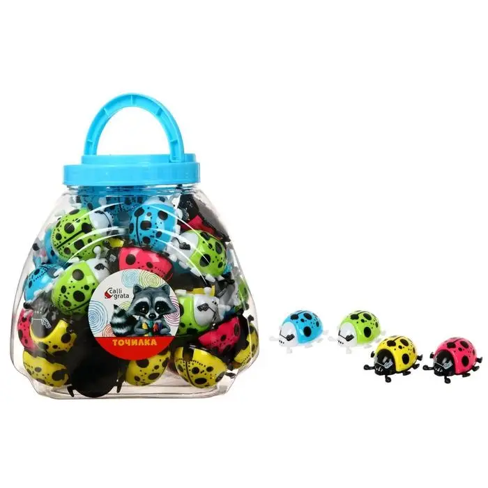 Точилка с контейнером «Божья коровка», МИКС Точилка с контейнером «Божья коровка», МИКС