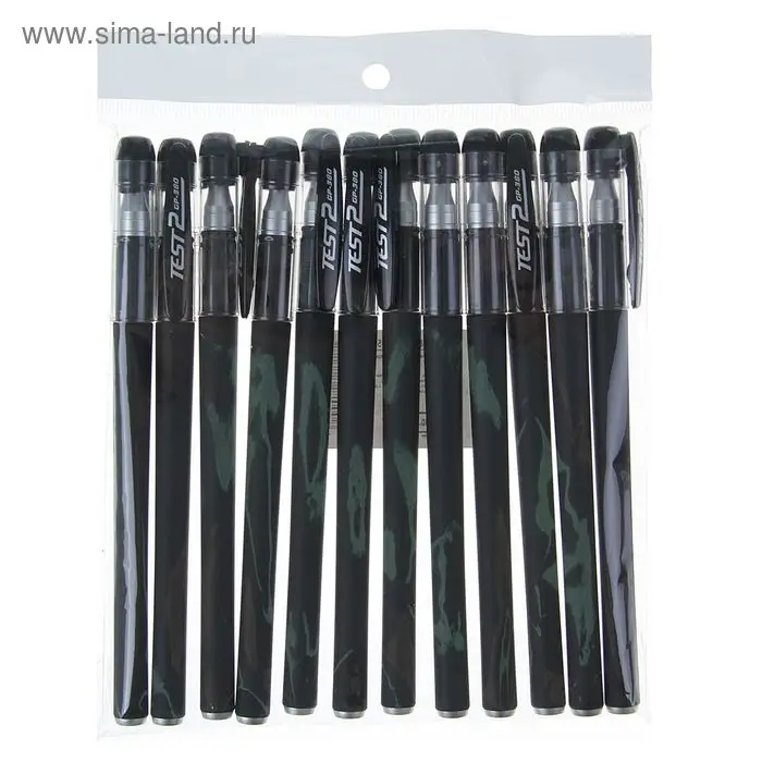 Ручка гелевая, 0.5 мм, стержень чёрный, чёрный корпус Soft-touch