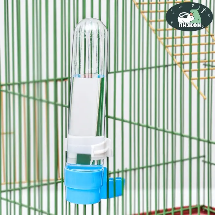Поилка для птиц 3,3 х 17 см, 120 мл, синяя Поилка для птиц 3,3 х 17 см, 120 мл, синяя