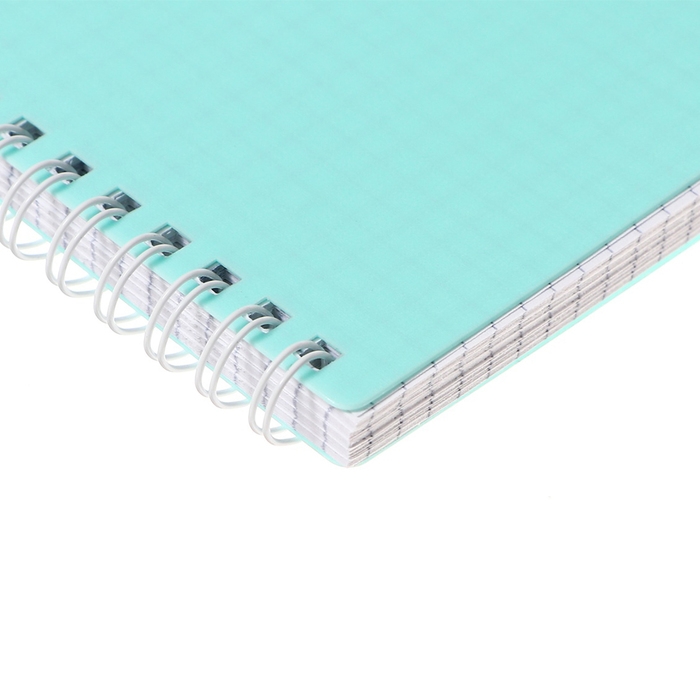 Тетрадь 80 листов в клетку на гребне CANVAS, пластиковая обложка, блок офсет, Бирюза