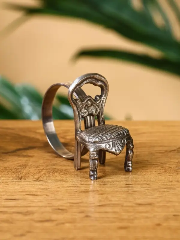 Кольцо для салфеток "Кресло" латунь 6х3х5 см