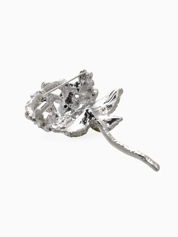 Брошь "Цветок Гортензии", цветная  в серебре