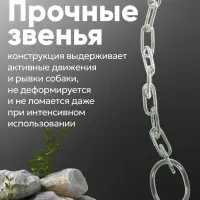 Цепь для привязи собак, 3 м, калибр 2&times;9 мм, белая