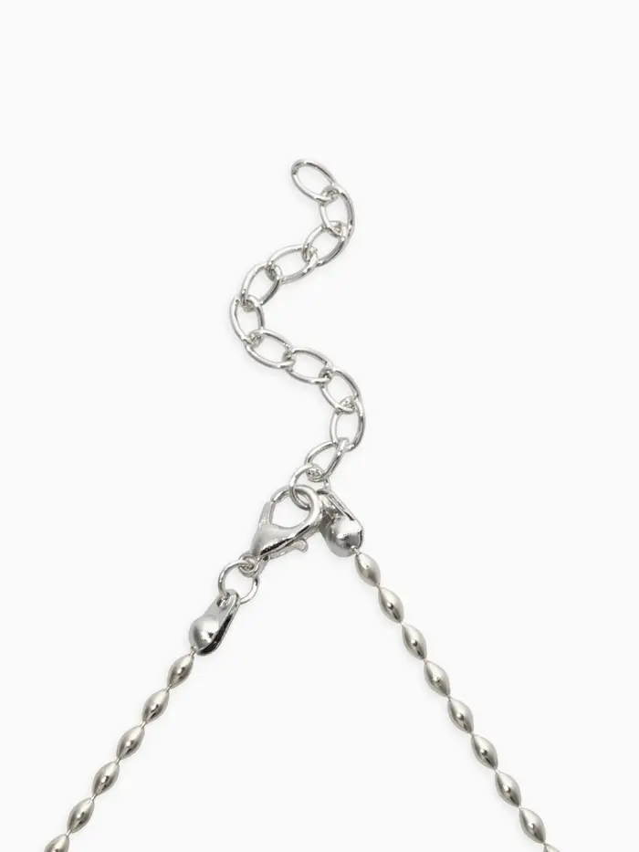 Колье "Летний вайб" морское дно, цвет белый в серебре