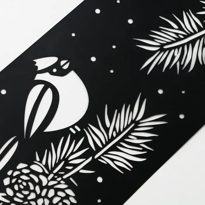 Трафарет для торта новогодний «Птички», 32×10 см, пластик