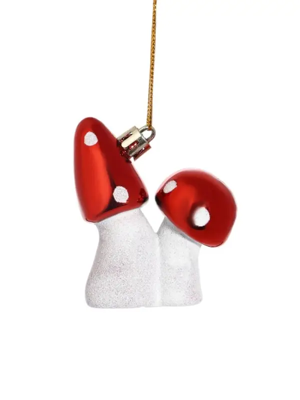 Ёлочные игрушки набор 2 шт. &laquo;Карнавал. Грибы&raquo;, 7&times;6 см, красные