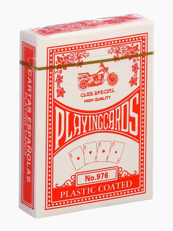 Карты игральные 54 шт  Карты игральные 54 шт "Мотоцикл", карта 6.2 х 8.7 см, красная рубашка, 280 г