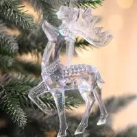 Ёлочная игрушка &laquo;Зимнее волшебство. Гордый олень&raquo;, 13&times;8 см, прозрачный перелив