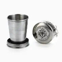 Фляжка со складной стопкой в чехле &laquo;Лев&raquo;, 240 мл, 75 мл