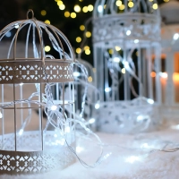 Гирлянда светодиодная Твинкл Лайт 6 метров, прозрач ПВХ, Белый 303-175