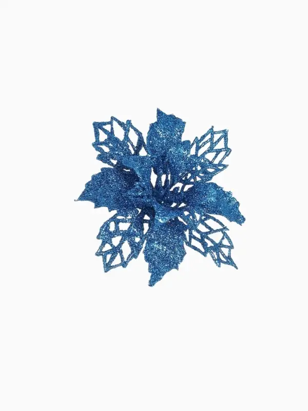 Ёлочные игрушки 4 шт. &laquo;Зимнее волшебство. Цветы ажурные - блеск&raquo;, 8&times;8 см, МИКС