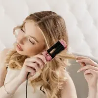 Плойка Luazon LW-20, 35 Вт, керамическое покрытие, d=12 мм, 180&deg;С, розовая