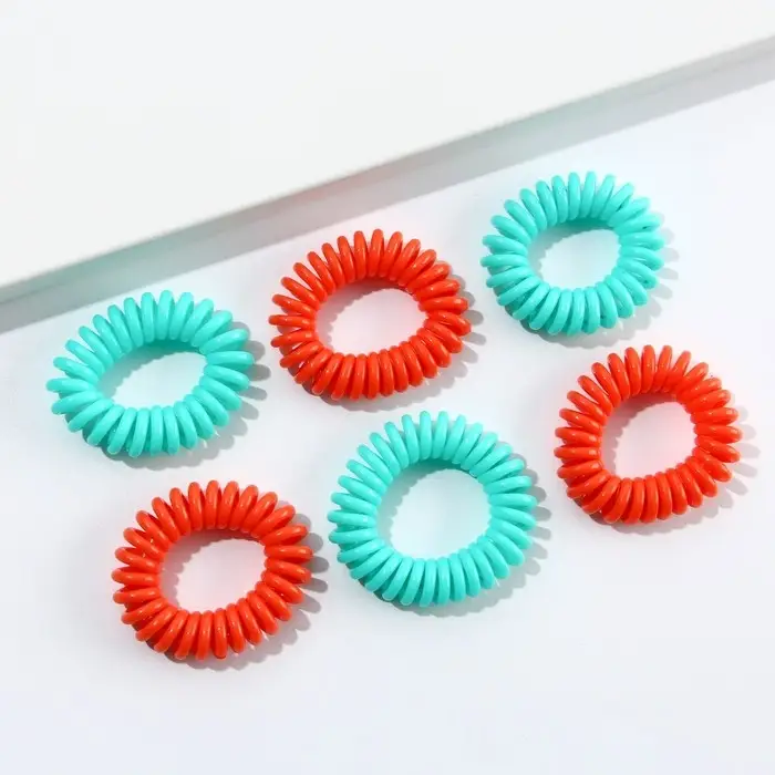 Резинки пружинки для волос «Кусь», 6 шт. МИКС