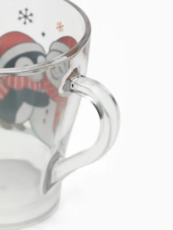 Кружки стеклянные новогодние &laquo;Персонажи&raquo;, набор 2 шт. по 300 мл