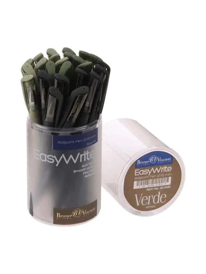 Ручка шариковая BrunoVisconti.EasyWrite.Verde, 0.5 мм, стержень синий, МИКС