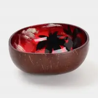 Чаша &laquo;Малиновый закат&raquo;, 14&times;14&times;6 см, кокос