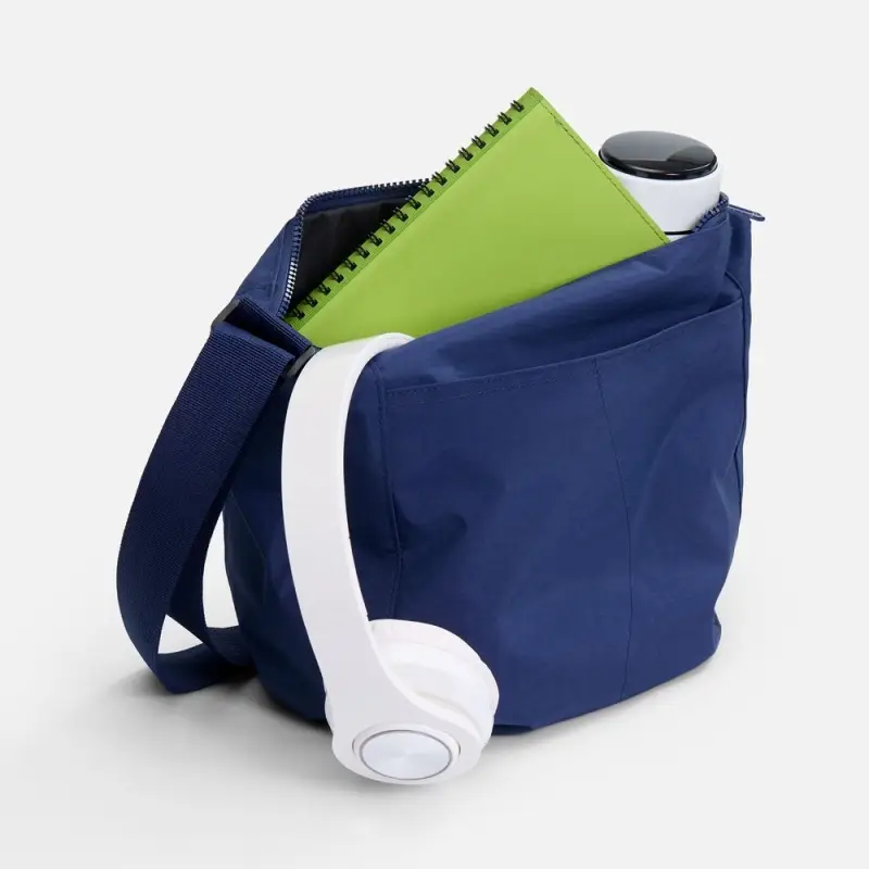 Сумка-хобо через плечо Runn, темно-синяя