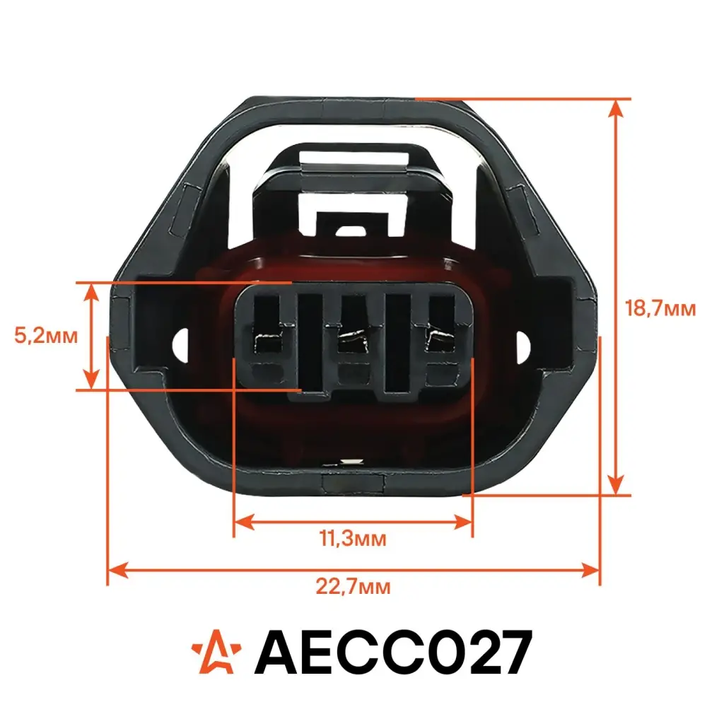 Разъём 3 pin с проводами для датчика фазы Mitsubishi Lancer IX, Hyundai Getz