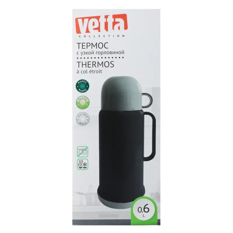 VETTA Термос стеклянная колба "Туристический" 0,60л