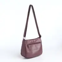 Сумка женская кросс-боди на молнии, 20&times;8.5&times;15 см, сиреневая