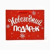 Пакет подарочный новогодний ламинированный &laquo;Новогодний подарок&raquo;, L 40&times;31&times;11.5 см
