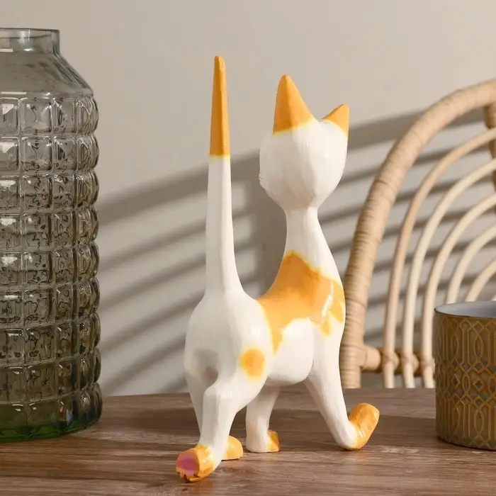 Сувенир дерево Сувенир дерево "Кошечка" с оранжевым 17х27х7 см