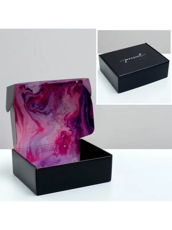 Коробка подарочная двухсторонняя складная, упаковка, &laquo;Present&raquo;, 27&times;21&times;9 см