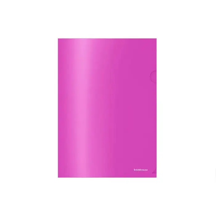 Папка-уголок А4, 180 мкм, ErichKrause Glossy Vivid, полупрозрачная, микс