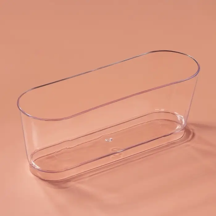 Креманка пластиковая одноразовая овальная «Лимончелло», 100 мл, прозрачная