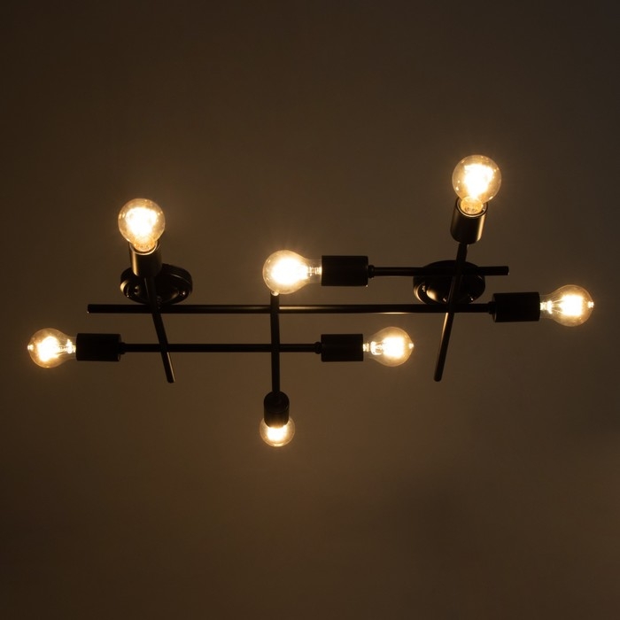 Люстра Стандарт 7х40Вт Е27 черный 68х62 см BayerLux