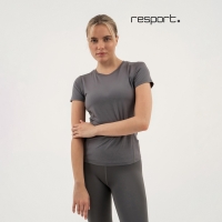 Футболка женская Resport, р. 46, цвет серый, базовая, со вставками