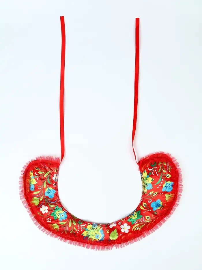 Карнавальный набор "Народная краса" юбка р-р 40-48, воротник, повязка, цвет красный