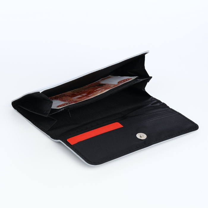 Кошелёк женский на магните, цвет серый Кошелёк женский на магните, цвет серый