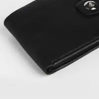 Портмоне мужское &laquo;Сахир&raquo;, на магните, отдел для купюр, для карт, для монет, чёрное