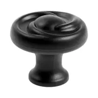 Ручка кнопка CAPPIO RK003, d=35 мм, чёрная, набор 10 шт.