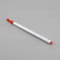 Крючок для вязания, d=8 мм, 16 см, цвет белый/красный