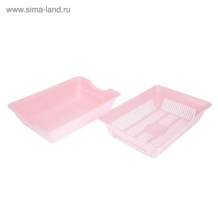 Туалет глубокий с сеткой 36&times;25&times;9 см, розовый