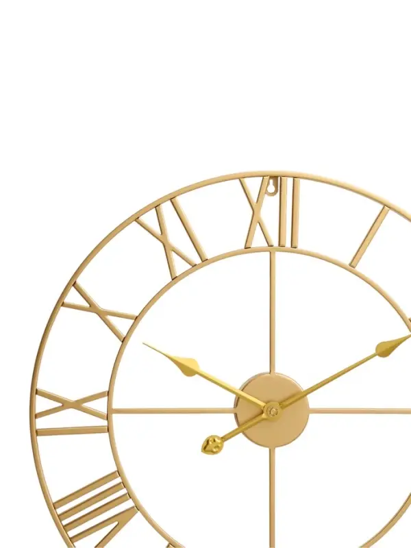 Часы настенные интерьерные, серия: Лофт, бесшумные, плавный ход, d=60 см, золотистые, от батарейки 1&times;АА