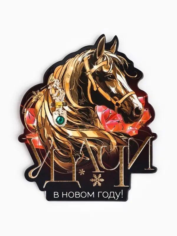 Ложка загребушка c камнем новогодняя &laquo;Удачи в новом году&raquo;