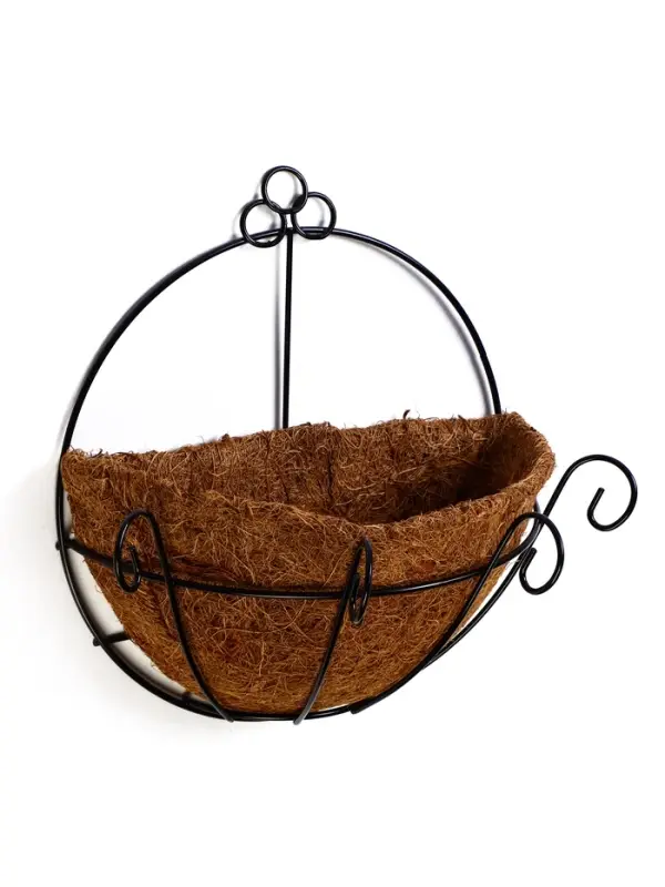 Кашпо настенное d=20 см, с кокосовым вкладышем Кашпо настенное d=20 см, с кокосовым вкладышем