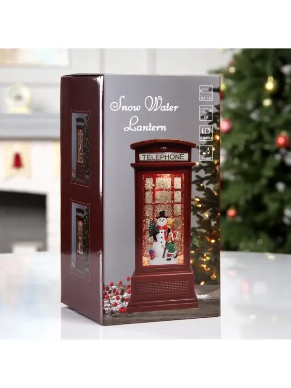 Светодиодная фигура &laquo;Девочка и снеговик&raquo; 9&times;20&times;8 см, пластик, от батареек ААх3, USB, свечение тёплое белое