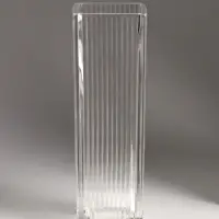 Ваза стекло настольная "Бритт" полосы, 24х8 см, прозрачный