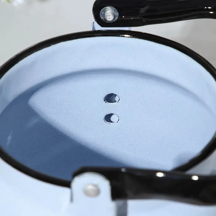 Чайник, 3.5 л, эмалированная сталь, серо-голубой