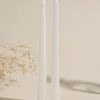 Набор свечей античных, 2.3&times;24.5 см, 5 ч, 55 г, 2 шт., белый