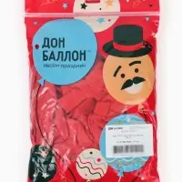 Воздушные шары латексные 12" &laquo;Красный&raquo;, 100 шт.