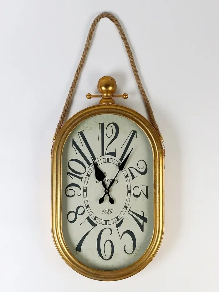 Часы настенные интерьерные &laquo;Кортили&raquo;, дискретный ход, на подвесе, 35&times;64 см, золотистые, от батарейки 1&times;АА