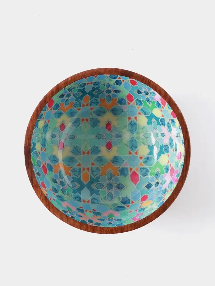 Чаша &laquo;Калейдоскоп&raquo;, 18&times;18&times;8 см, дерево шишам