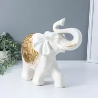 Копилка для денег &laquo;Слон сафари&raquo;, белый с золотом, 30&times;35&times;17 см