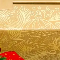 Коробка подарочная новогодняя «Золотая сумка» 21.5×25.6×11 см
