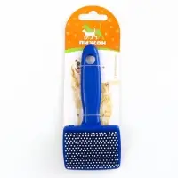 Пуходёрка малая, 6&times;13.5 с, мягкая, с закруглёнными зубьями, синяя